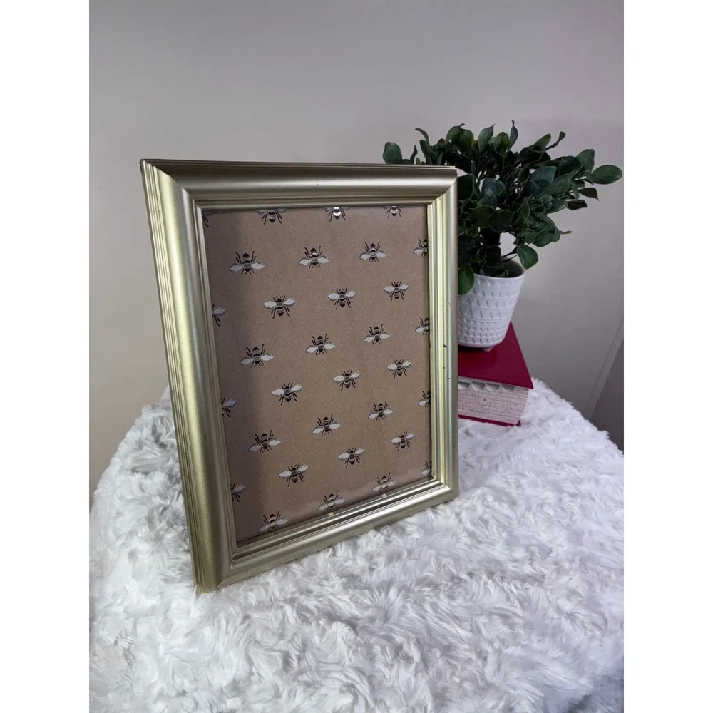Champagne Gold Metallic Picture Frame Tabletop 8x10 Display Glass Front